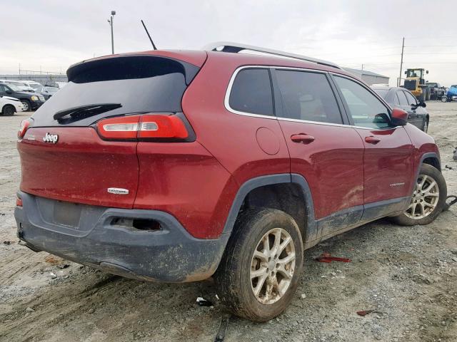 1C4PJLCB6EW164416 - 2014 JEEP CHEROKEE L BURGUNDY photo 4