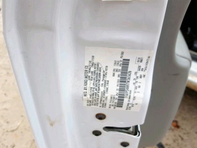 1FAFP34N97W365626 - 2007 FORD FOCUS ZX4 WHITE photo 10