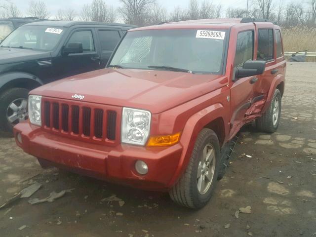 1J8HG48N66C212536 - 2006 JEEP COMMANDER RED photo 2