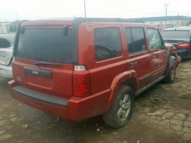 1J8HG48N66C212536 - 2006 JEEP COMMANDER RED photo 4