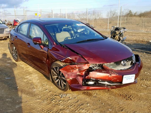 2HGFB2F92FH541630 - 2015 HONDA CIVIC EXL MAROON photo 1