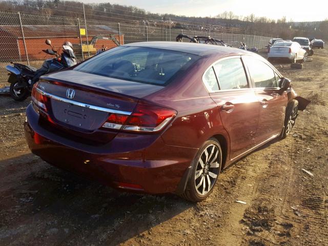 2HGFB2F92FH541630 - 2015 HONDA CIVIC EXL MAROON photo 4