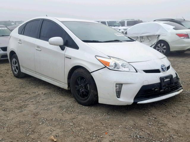 JTDKN3DUXD5590497 - 2013 TOYOTA PRIUS WHITE photo 1