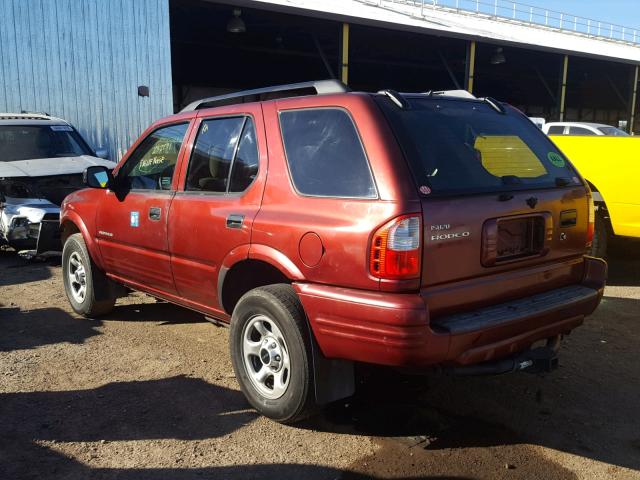 4S2CK58W534303449 - 2003 ISUZU RODEO S BURGUNDY photo 3