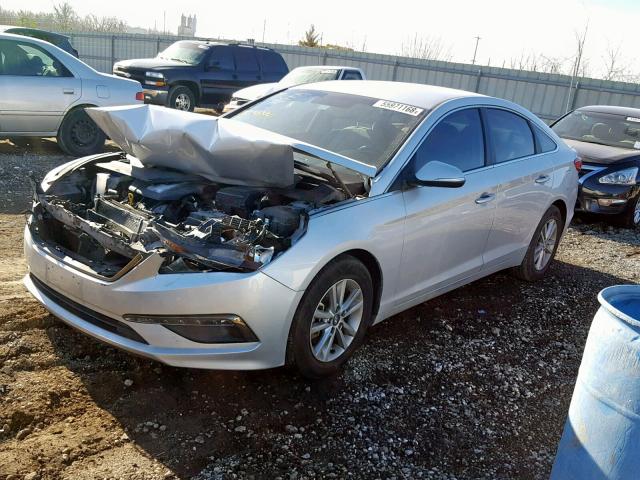 5NPE24AA0FH149941 - 2015 HYUNDAI SONATA ECO SILVER photo 2