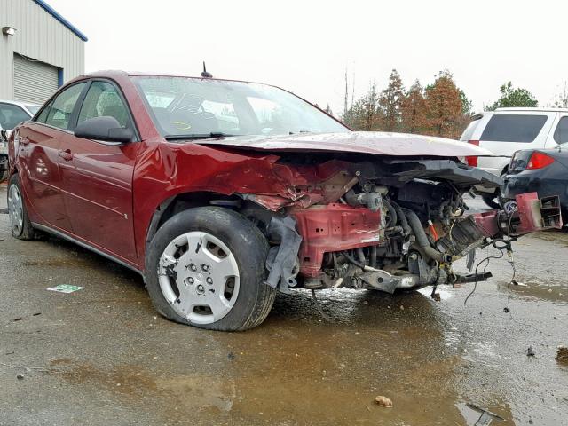 1G2ZF57B184115922 - 2008 PONTIAC G6 VALUE L MAROON photo 1