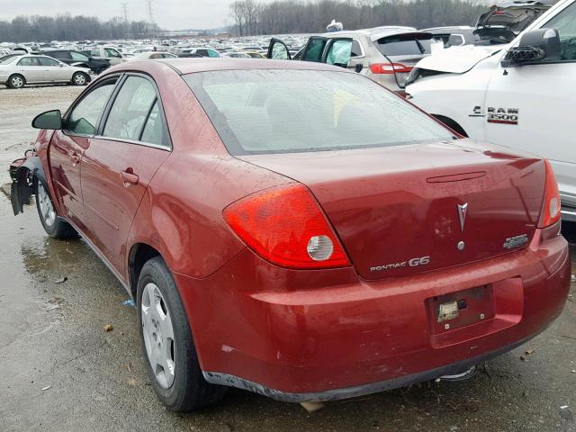 1G2ZF57B184115922 - 2008 PONTIAC G6 VALUE L MAROON photo 3