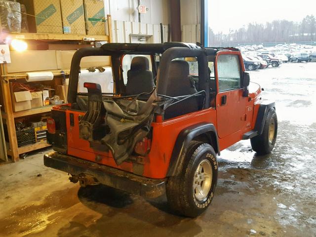 1J4FA39S85P382848 - 2005 JEEP WRANGLER X ORANGE photo 4