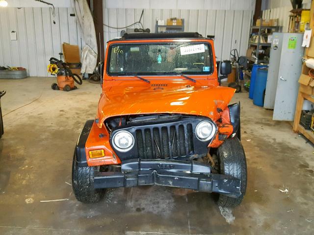 1J4FA39S85P382848 - 2005 JEEP WRANGLER X ORANGE photo 9