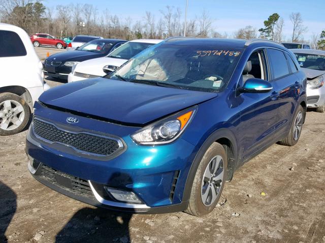 KNDCC3LC2H5082033 - 2017 KIA NIRO EX BLUE photo 2