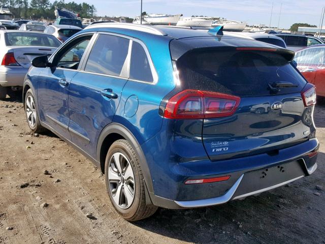 KNDCC3LC2H5082033 - 2017 KIA NIRO EX BLUE photo 3