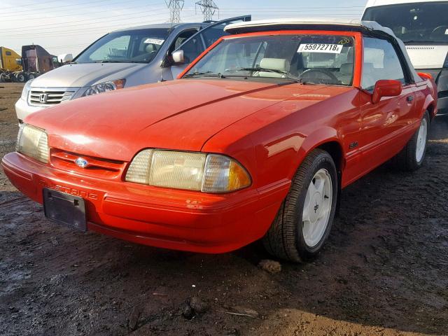 1FACP44E5NF156258 - 1992 FORD MUSTANG LX RED photo 2