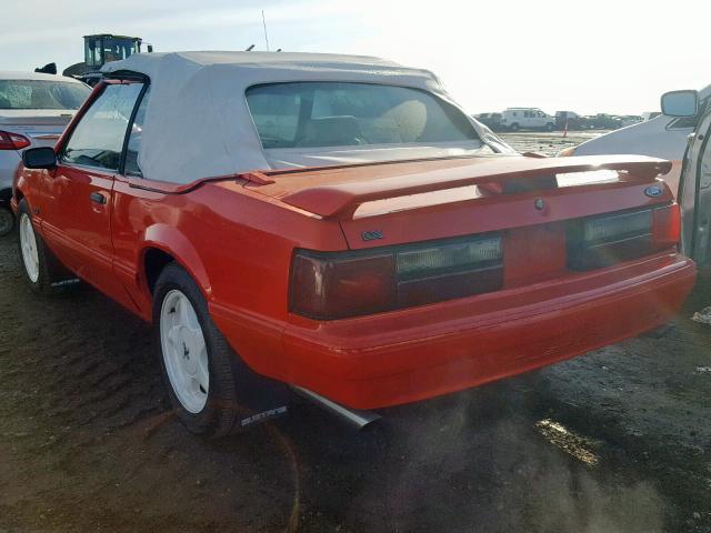 1FACP44E5NF156258 - 1992 FORD MUSTANG LX RED photo 3