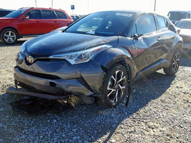 NMTKHMBX4JR021384 - 2018 TOYOTA C-HR XLE GRAY photo 2