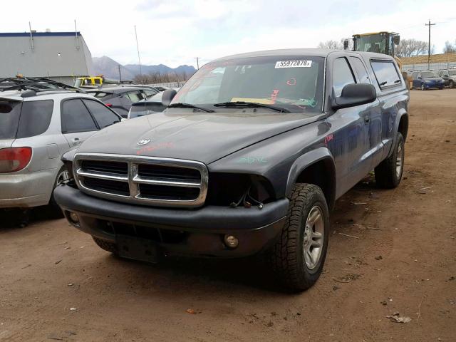 1D7HG32N04S501219 - 2004 DODGE DAKOTA SPO CHARCOAL photo 2