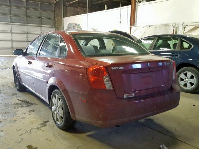 KL5JD56Z46K424571 - 2006 SUZUKI FORENZA RED photo 3