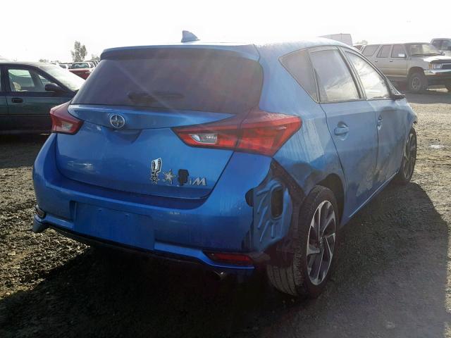 JTNKARJE7GJ502542 - 2016 TOYOTA SCION IM BLUE photo 4