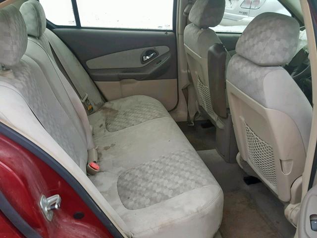 1G1ZT54834F133861 - 2004 CHEVROLET MALIBU LS წითელი ფოტო 6