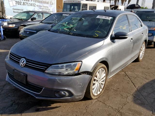 3VWLL7AJ5DM423984 - 2013 VOLKSWAGEN JETTA TDI GRAY photo 2