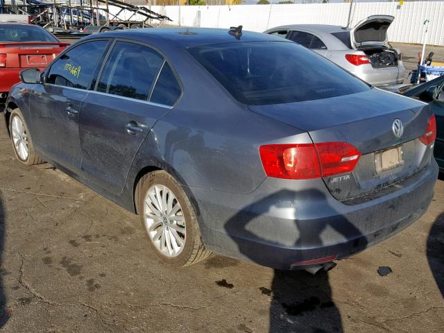 3VWLL7AJ5DM423984 - 2013 VOLKSWAGEN JETTA TDI GRAY photo 3