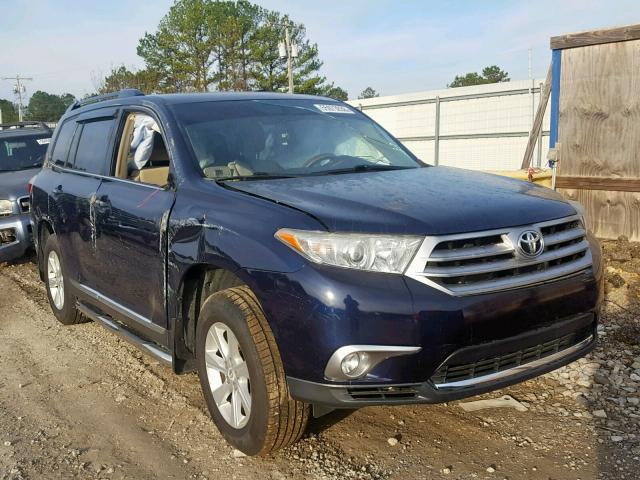 5TDZA3EH1BS015305 - 2011 TOYOTA HIGHLANDER BLUE photo 1