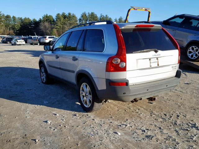 YV1CZ91H441060174 - 2004 VOLVO XC90 T6 SILVER photo 3