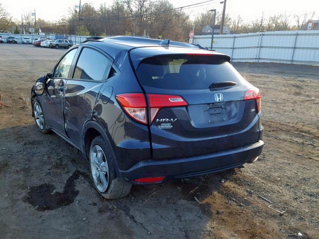 3CZRU6H58GM728326 - 2016 HONDA HR-V EX BLACK photo 3