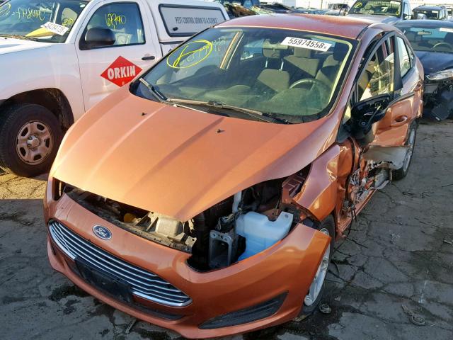 3FADP4BJ3HM129388 - 2017 FORD FIESTA SE ORANGE photo 2