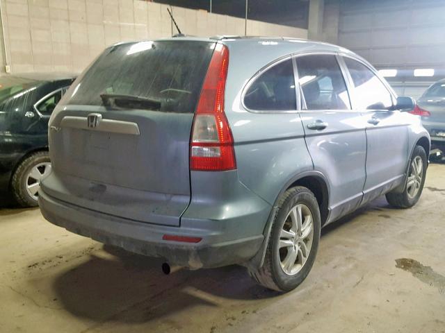 5J6RE3H79AL007471 - 2010 HONDA CR-V EXL BLUE photo 4