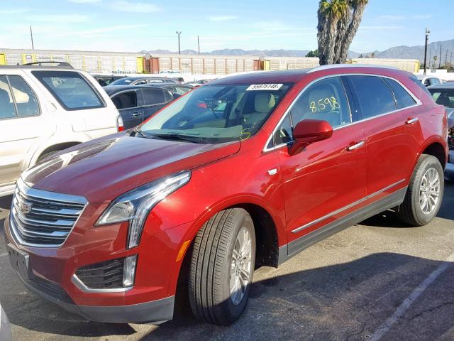 1GYKNCRS2JZ116680 - 2018 CADILLAC XT5 LUXURY RED photo 2