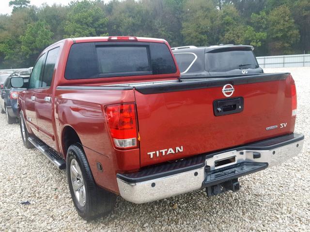 1N6BA0ED9DN311921 - 2013 NISSAN TITAN S RED photo 3