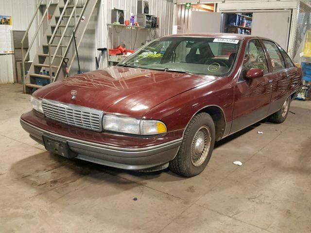 1G1BN53EXNR112489 - 1992 CHEVROLET CAPRICE CL MAROON photo 2