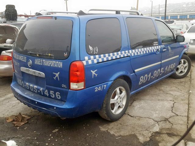 5GADV33187D105284 - 2007 BUICK TERRAZA CX BLUE photo 4