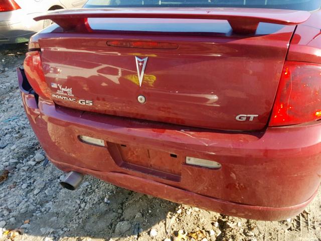 1G2AT18H097128517 - 2009 PONTIAC G5 GT RED photo 9