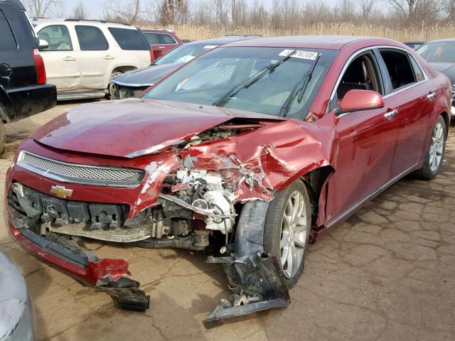 1G1ZK57769F139893 - 2009 CHEVROLET MALIBU LTZ RED photo 2