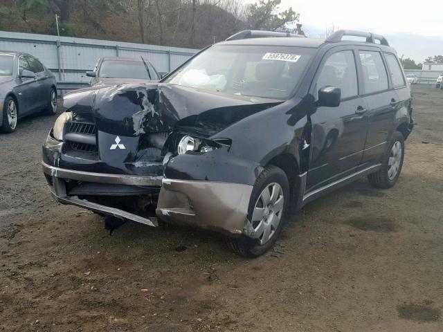 JA4LX31F06U001836 - 2006 MITSUBISHI OUTLANDER BLACK photo 2