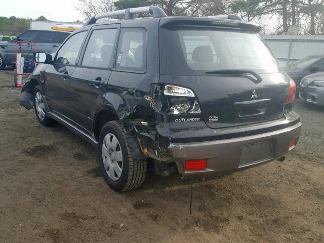 JA4LX31F06U001836 - 2006 MITSUBISHI OUTLANDER BLACK photo 3