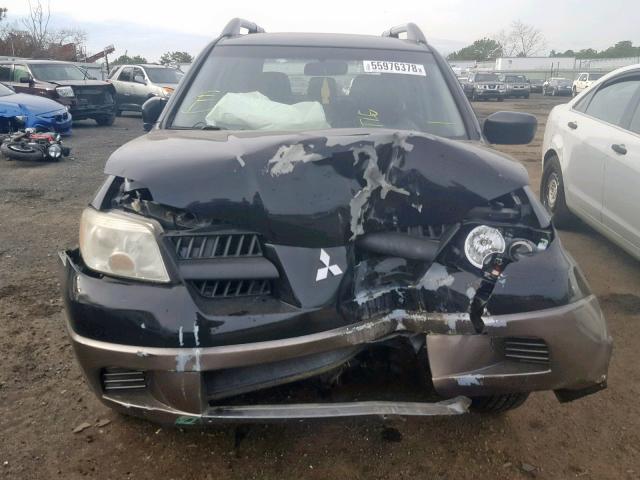 JA4LX31F06U001836 - 2006 MITSUBISHI OUTLANDER BLACK photo 7