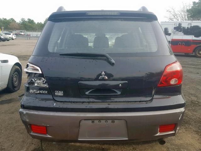 JA4LX31F06U001836 - 2006 MITSUBISHI OUTLANDER BLACK photo 9