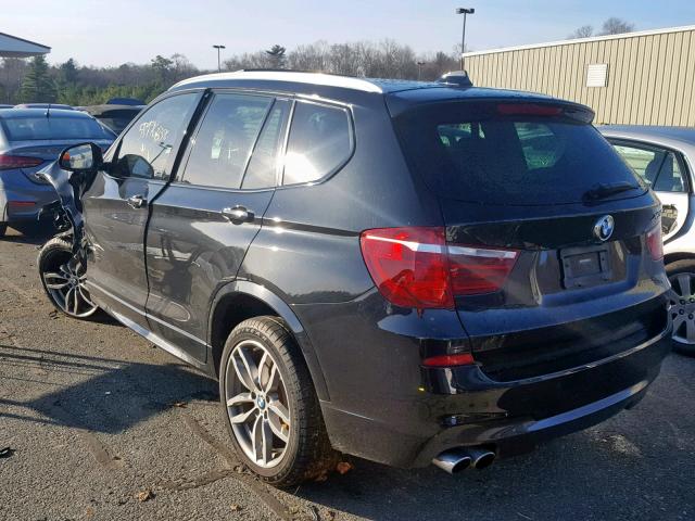 5UXWX9C33H0T24943 - 2017 BMW X3 XDRIVE2 BLACK photo 3