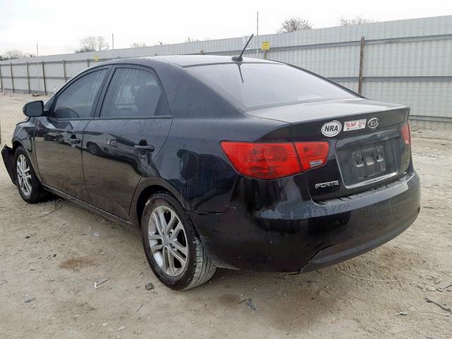 KNAFU4A25C5478277 - 2012 KIA FORTE EX BLACK photo 3