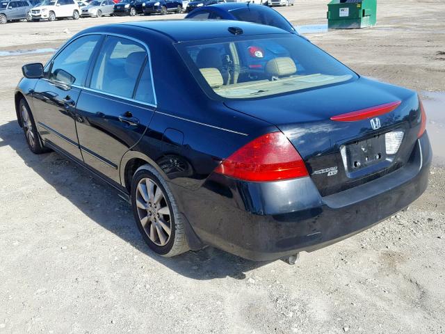 1HGCM66536A053867 - 2006 HONDA ACCORD EX BLACK photo 3