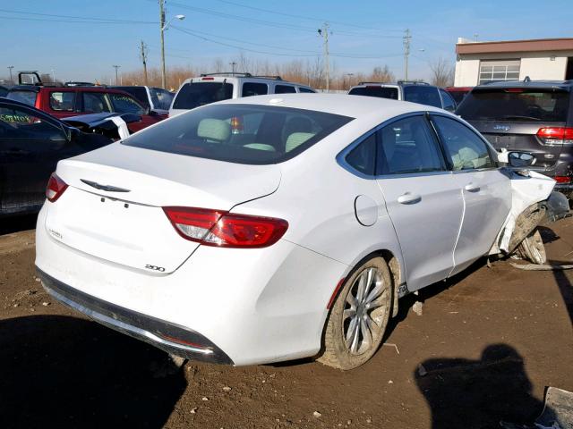 1C3CCCAB9FN557589 - 2015 CHRYSLER 200 LIMITE WHITE photo 4