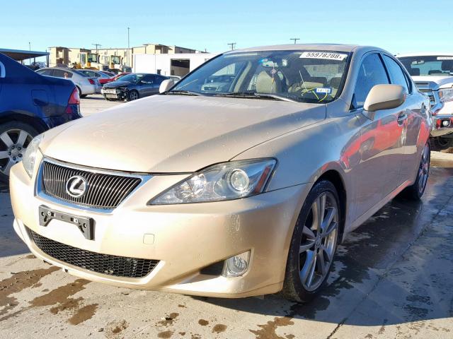 JTHBK262782066857 - 2008 LEXUS IS 250 GOLD photo 2