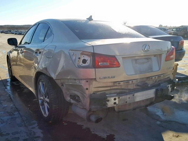 JTHBK262782066857 - 2008 LEXUS IS 250 GOLD photo 3