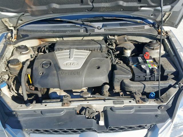 KNADC125856374641 - 2005 KIA RIO SILVER photo 7