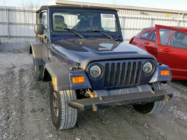 1J4FA39S96P743053 - 2006 JEEP WRANGLER X BLUE photo 1