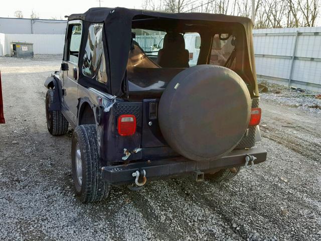 1J4FA39S96P743053 - 2006 JEEP WRANGLER X BLUE photo 3