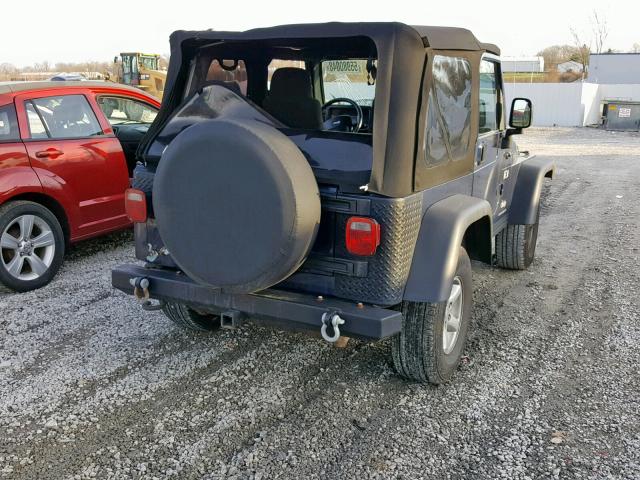 1J4FA39S96P743053 - 2006 JEEP WRANGLER X BLUE photo 4