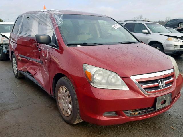 5FNRL38286B105613 - 2006 HONDA ODYSSEY LX RED photo 1